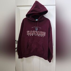 Harvard Law School Maroon Hoodie Size Medium Men